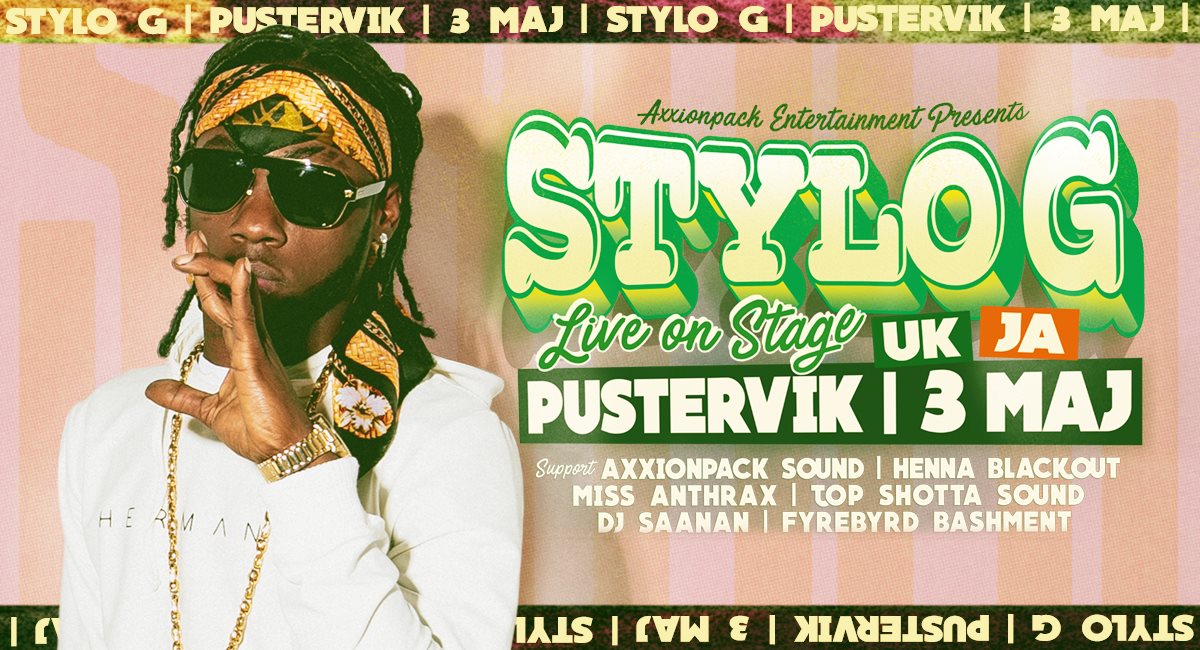 Konsert: Stylo G (Jam/UK) Live på Pustervik - Göteborg