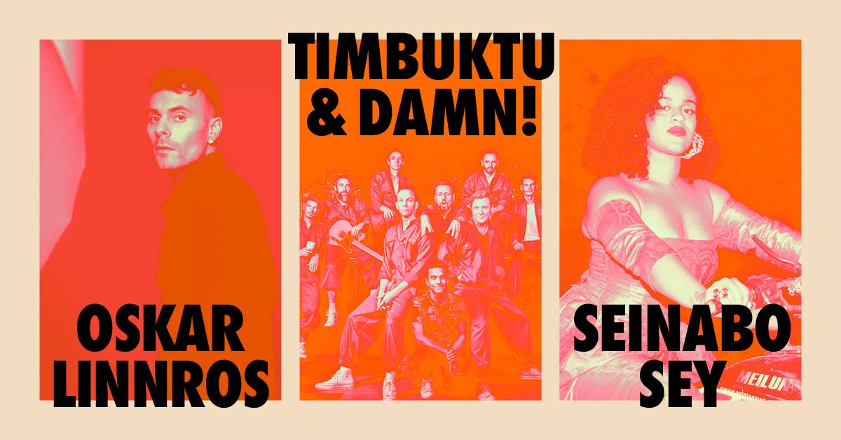 Konsert: Seinabo Sey, Oskar Linnros och Timbuktu & Damn! (Dalhalla)