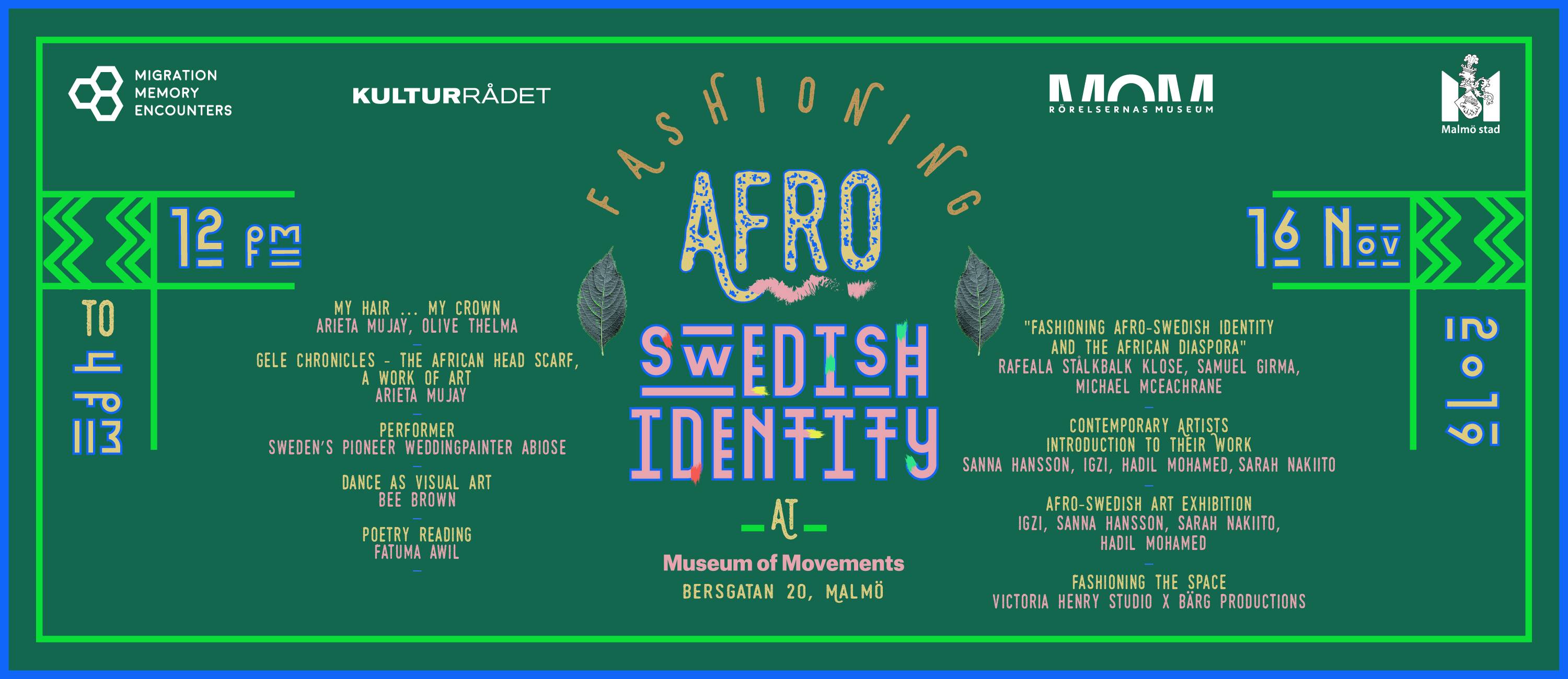 EVENEMANG: MME 3:2 "Fashioning Afro-Swedish Identity"