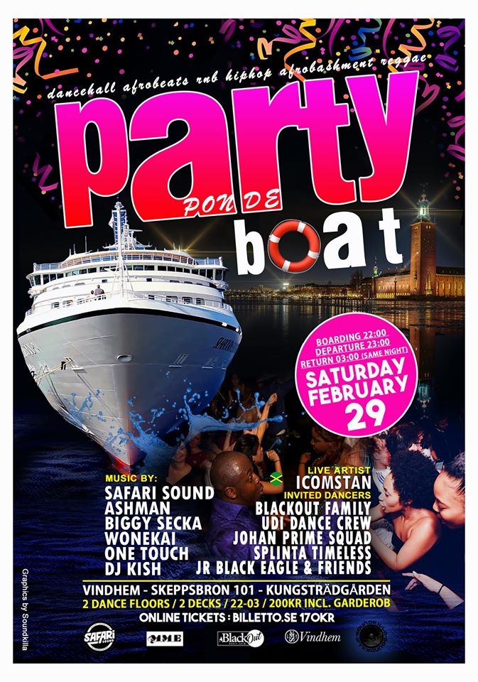 KLUBB: Party pon the boat - Soundkilla - STOCKHOLM