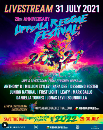 Livestream: Uppsala Reggaesfest firar 20års jubileum