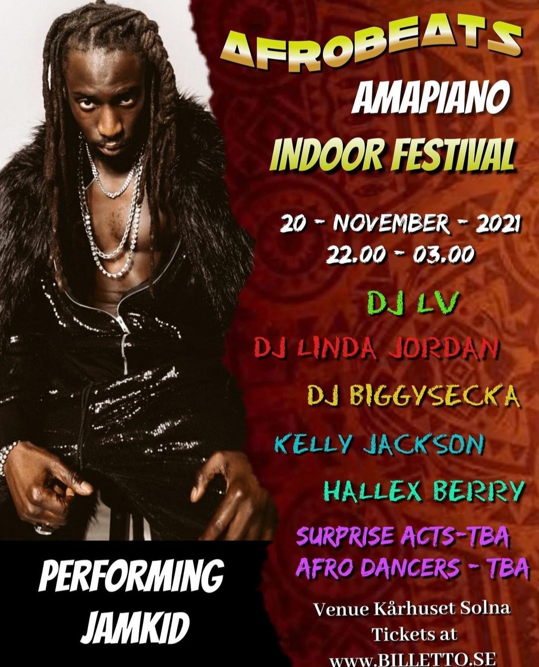 EVENEMANG! Afrobeats, amapiano Indoor Festival (Stockholm)