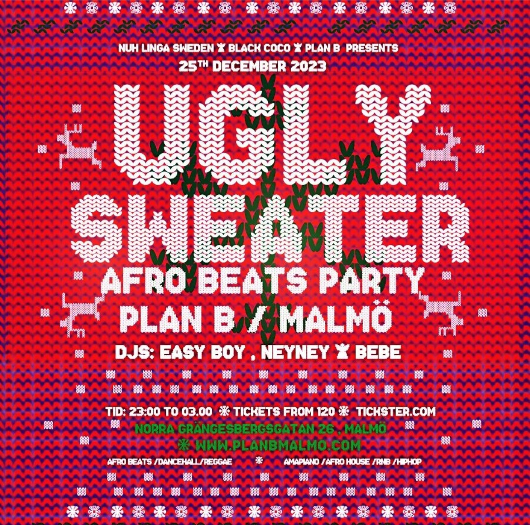 KLUBB! Ugly sweater afrobeats party! (MALMÖ)