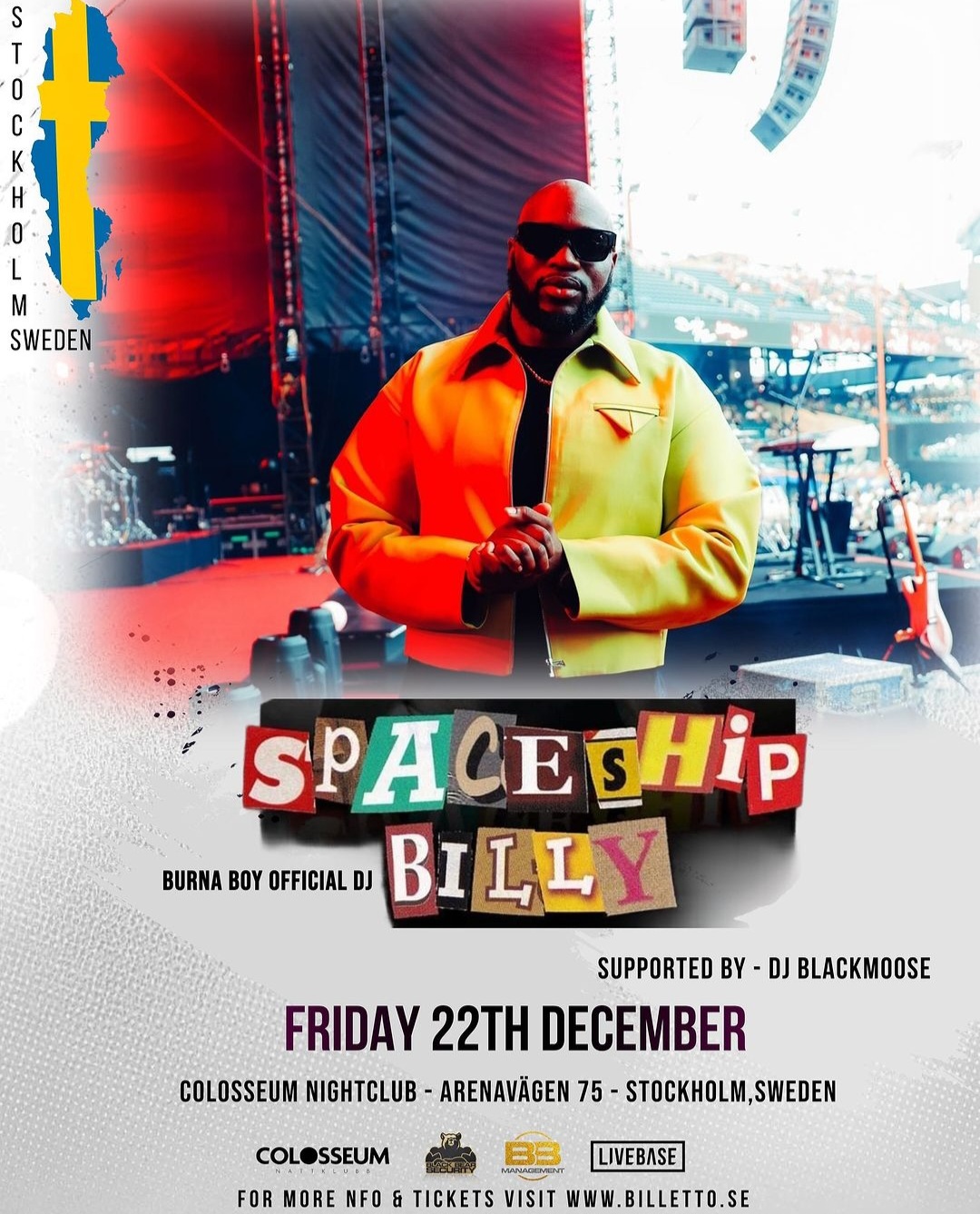 KLUBBGIG! DJ Space ship Billy live!  (STOCKHOLM)